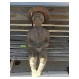 Edge Sitting Boy Fishing Statue Edge Sitting Boy Fishing Statue