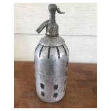 Antique D Biciuffa Metal Clad Seltzer Bottle Antique D Biciuffa Metal Clad Seltzer Bottle