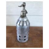 Antique H. yO Fenoglio Metal Clad Seltzer Bottle