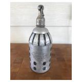 Antique O. Biciuffa Metla Clad Seltzer Bottle