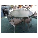 Brown Jordan Metal Patio Table & Four Chairs Brown Jordan Metal Patio Table & Four Chairs