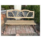 Metal & Wood Garden Bench