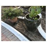 Large Green Ceramic Pot & More