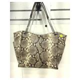 Michael Kors Python Embossed Chain Strap. Large
