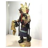 21in H Silent Warrior Kachina. Artist Signed