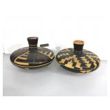 Two  Navajo Signed Pottery Pieces