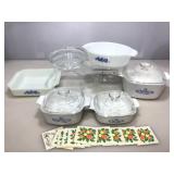 Assorted Cornflower Blue Bakeware. FireKing and