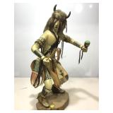 23in H White Buffalo Kachina, Artist Signed.
