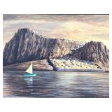 Claude Coats Oil on Board. Monemvasia Greece