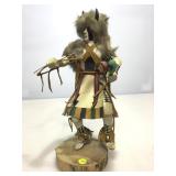 15in. H White Buffalo Kachina Artist Signed