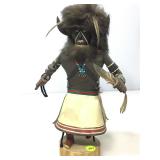 12in H Brown Buffalo Kachina, Artist Signed