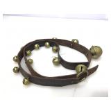 Brass Sleigh Bells on Leather Strap