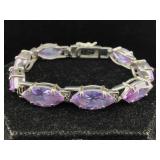 Sterling and gemstone bracelet