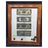 Phillipines Money and coins framed