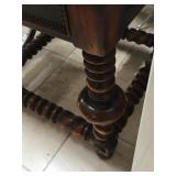 Ornate side table w/ studded top accents and