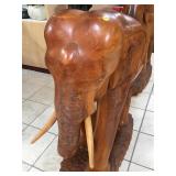 Massive Solid wood 150 LBs elephant Sculpture,