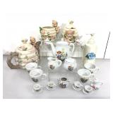 Made in Japan miniature tea set with enesco bear