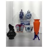 Assorted porcelain items and more.