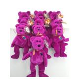 Purple millennium beanie baby bears.