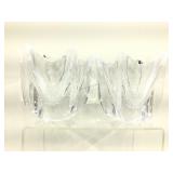 Pair of Orrefors crystal Tulip shape candle