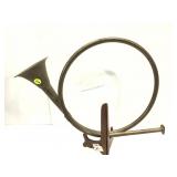 Brass cavalry horn, approx 12 inches diameter