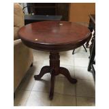 Wood side table, approx 2 ft diameter