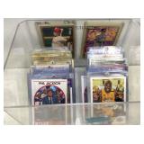 Mixed sports cards in hard cases