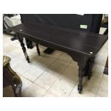 Wood hall table, approx 4.5 ft long