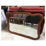 Vintage wall hangin mirror, approx 4 ft long