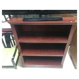Wood bookshelf, approx 3 ft long