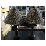 Pair of palm tree table lamps