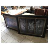 Large framed prints of animal, approx 3