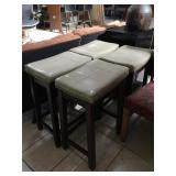 4 stools w/studded accents