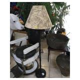 Palm tree floor lamp, approx 5 ft tall