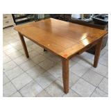 Wood dinning table, approx 4.5 ft x 3 ft