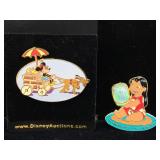 Pair of 2 Disney Auctions Collector pins