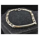Sterling chain bracelet. 8 in, 14.1 g