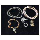 Lot of assorted stones jewelry, and more. Some