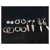 Assorted sterling earrings. 11.4 g TW