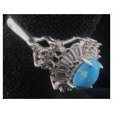 Sterling ring with turquoise size 7 1/2