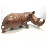 22x9 Wood rhinoceros figure.