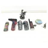 Miniature Metal figures and lighter covers and