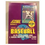 1991 score baseball box