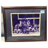 Raiders vs patriots framed picture