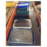 Storage bins and lids