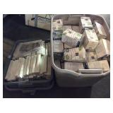 3 bins of light bulbs