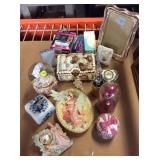 Decorative collectibles trinket boxes angels and