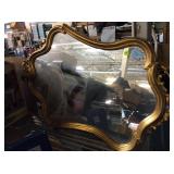 Vintage gold gilt mirror 32 inches tall