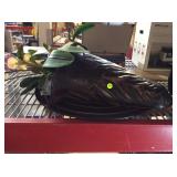 Metal wall sconce and platter