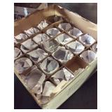 Box of glass trinket dishes approx. 75 pcs.